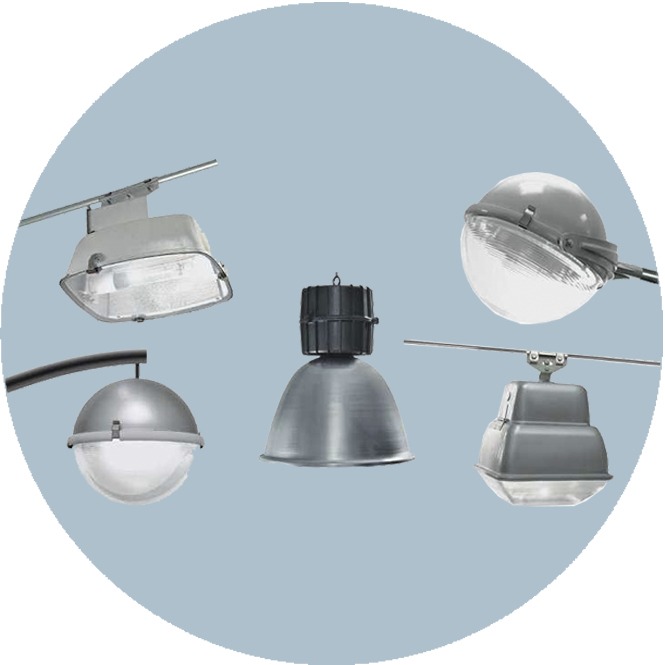 Светильник ламповый "Альфа" ртутный консольный